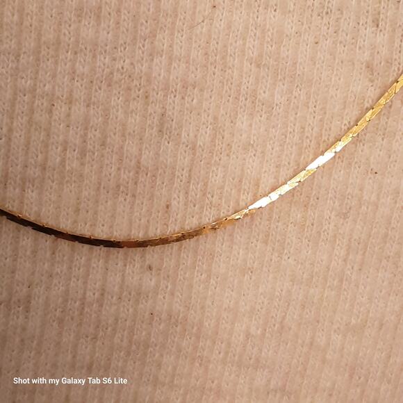 Barely There Korea Chain Necklace Gold Tone Cobra Links Spring Clasp - Picture 2 of 7